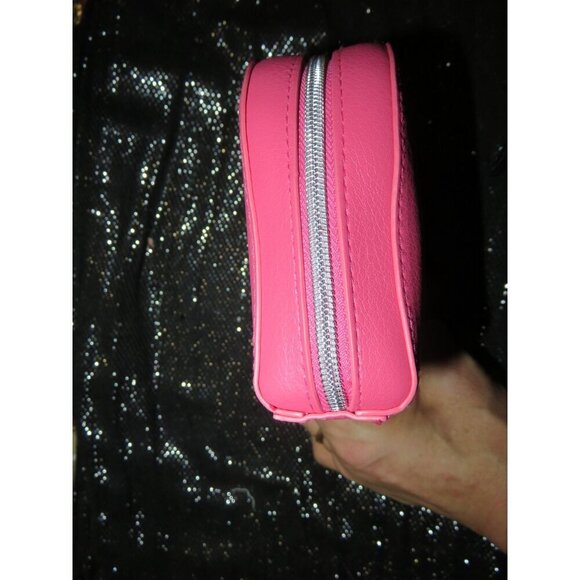 Dior Cosmetic Makeup Beauty Pouch Clutch Hot Pink D Embellished Zipper Charm - Picture 4 of 12